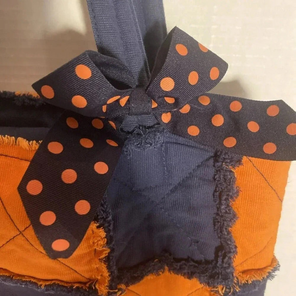 Vivary Bag Purse Navy and Orange Women’s Tote with Removable Bow UF Colors - Picture 2 of 11